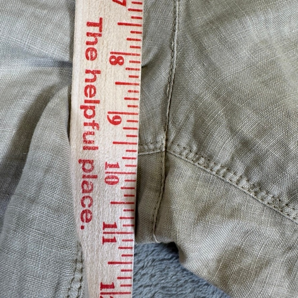 Tommy Bahama Relax Aubrey Fit Linen Pants Beige Tan Cropped Wide Leg Womens 10 - Picture 7 of 12